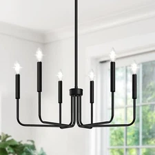6-Light Farmhouse Chandelier for Dining Room