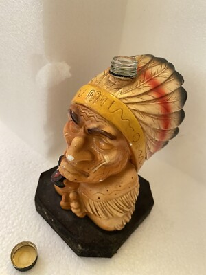 Indianer leere Whiskyflasche Skulptur/Figuren 