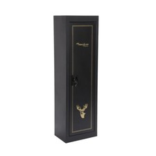 Black 5 Gun Security Cabinet Key Locking Safe Storage Rifle Shotgun Long Guns