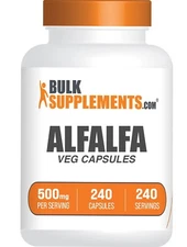 BulkSupplements Alfalfa Extract 240 Capsules - 500mg Per Serving
