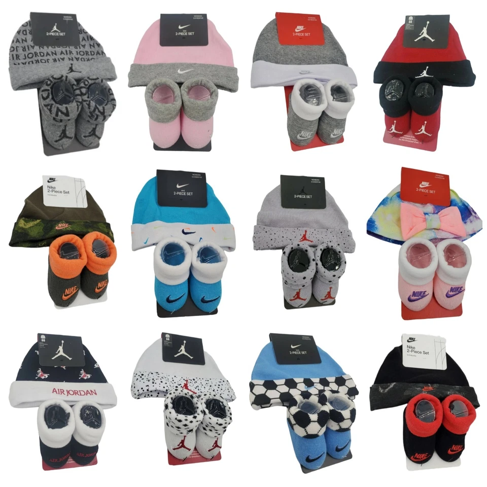 Nike Baby Booties & Cap Gift, 0-6 Months Multi Color, Boys Girls Infant Hat L33 - Image 3 of 3