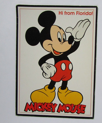 Postcard Vintage 5x7 Walt Disney Mickey Mouse Hi From Florida | eBay