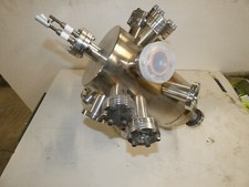 Huntington 6” Conflat Multiport UHV Vacuum Chamber w/ many 2.75” Conflat Flanges