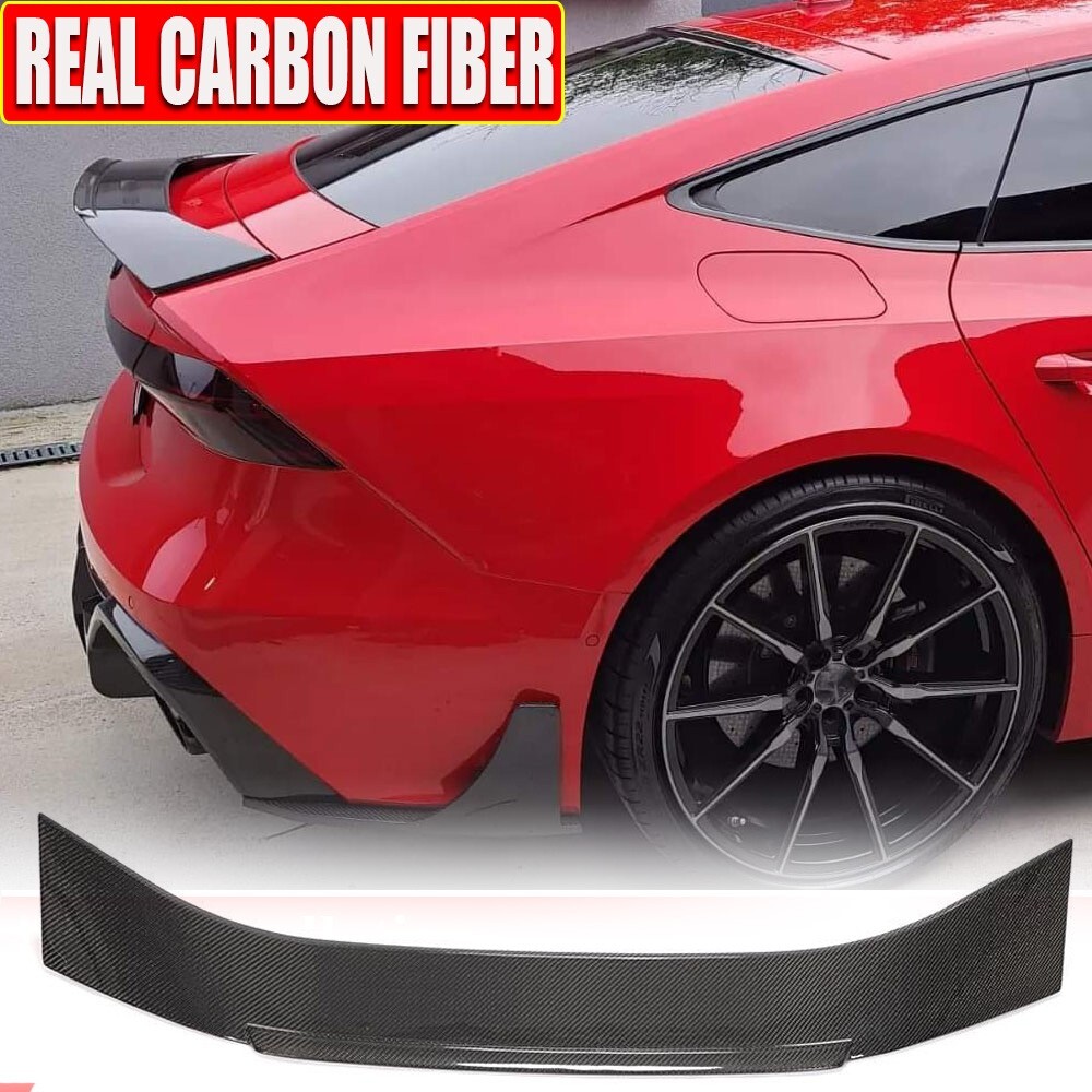 Fit For Audi A7 S7 RS7 2019-2023 REAL CARBON Rear Trunk Spoiler