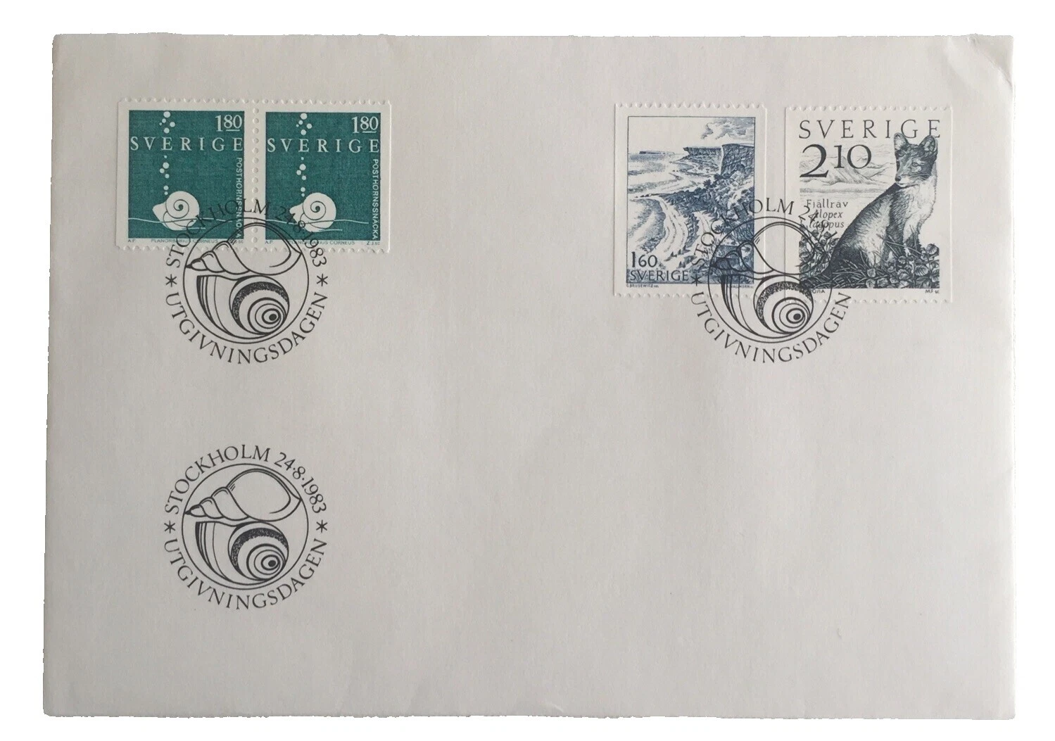 Used Swedish Animal Kingdom Postal Stamps