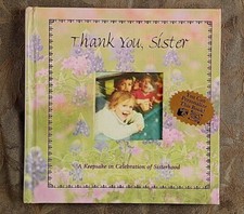 Thank You Sister An Inspirational Quote Gift Book Personalize W/ Your Photo New