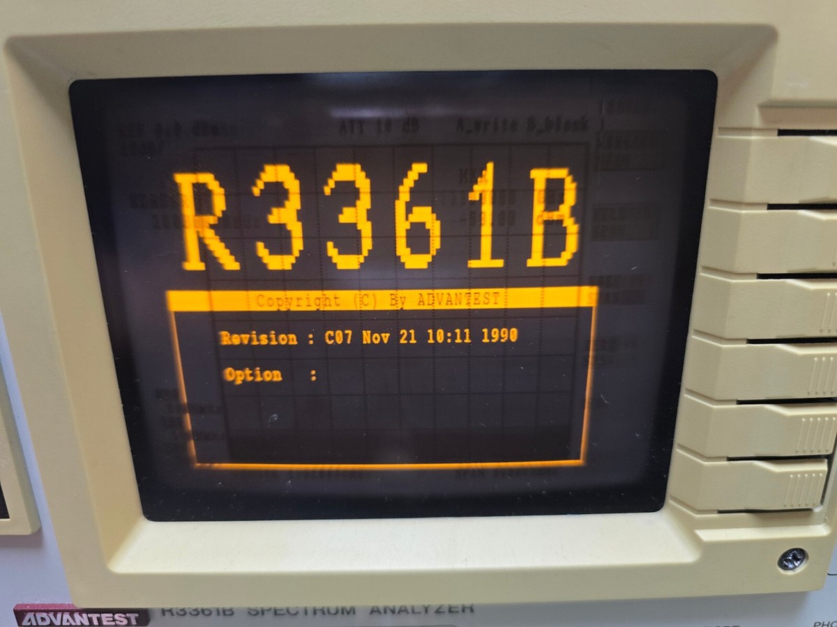 Advantest R3361B Spectrum Analyzer 9Khz-3.6Ghz - TESTED | eBay