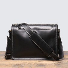 Image of Men’s Genuine Leather Messenger Bag Crossbody Shoulder Bag Laptop Satchel