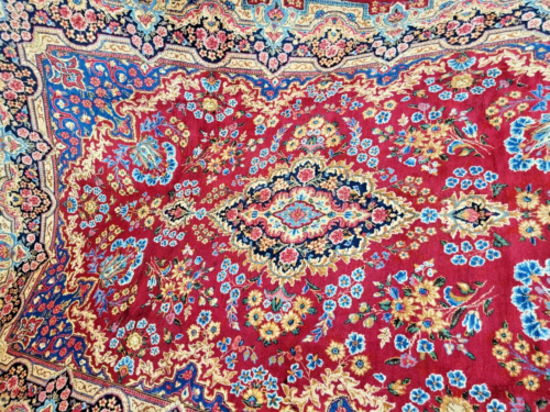 Prachtvoller Unikat Handgeknüpfter Perserteppich Yazd Kirman Signiert 315x195cm - Bild 1 von 24