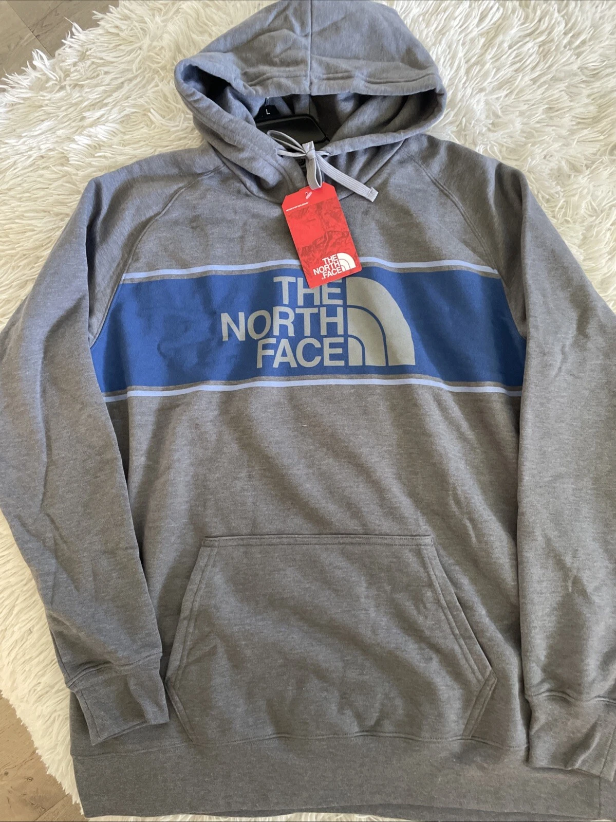 The North Face Half Dome Hoodie Women Fleece Vintage Rare XL Sweatshirt Gray