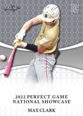 Max Clark 2022 Blatt Perfekt Spiel '' 1. Letztes Bedruckt '' Rookie Card #66