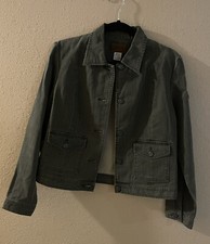 St. Johns Bay Button Front Jacket Blazer Womens Size M