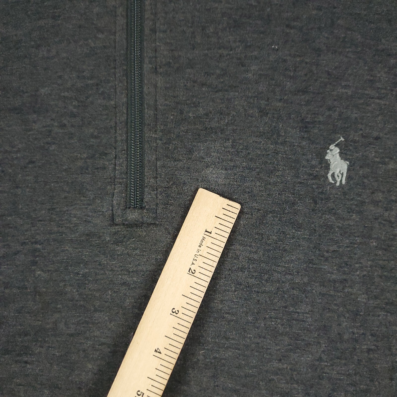 Maglione Ralph Lauren uomo grande grigio pony 1 4 zip pullover felpa *