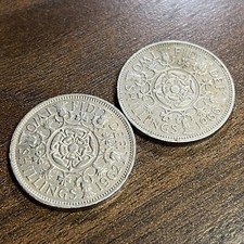 1962 & 1966 Lot Great Britain Two 2 Shilling Queen Elizabeth II Coin, km906