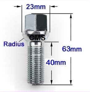 CERCHIO foro Modifica offset BULLONE m14x1,5 gambale lunghezza 40mm Audi VW Mercedes