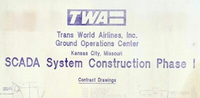 TWA Ground Operations KC MO Airport 1989 SCADA System Construction Phase 1 Plans