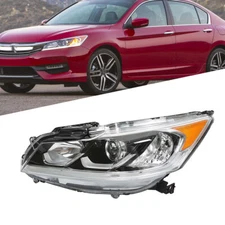 For 2016-2017 Honda Accord Headlamps Left/Driver Side Halogen Headlight Assembly