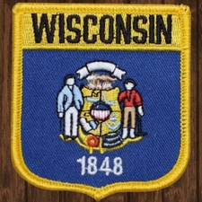 Wisconsin Embroidered Patch — Iron On