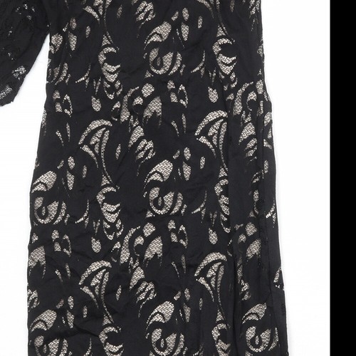 H&M Womens Black Polyester Blend Size M One Shoulder Zip - Picture 4 of 10