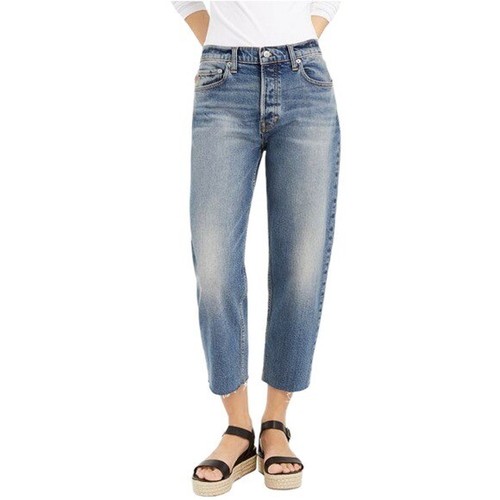 Lucky Brand Relaxed Tapered Jeans with Snap button closure