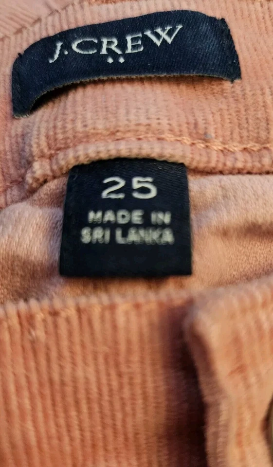 Niñas J Crew Vaqueros Corderoy/Cintura 25, Entrepierna 26/Rosa (Rubor) Foto 2 de 4