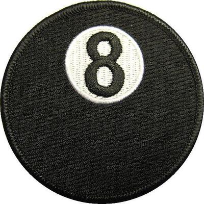 EIGHTBALL 8 BALL AUFBÜGLER EMBROIDERY PATCH # 2 POOL BILLARD 7cm BÜGELBILD FLICK