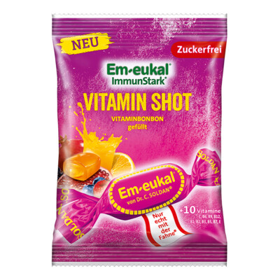Em eukal Vitamin Shot gefüllt erfrischend mit 10 Vitaminen 75g