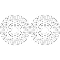 2X TRW Bremsscheiben 320Mm Gelocht/Innenbel. Vorne Passend FÜR Audi A4 | DF6189S