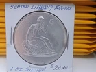 1 Ounce Silver Round Seated Liberty Design .999 Fine