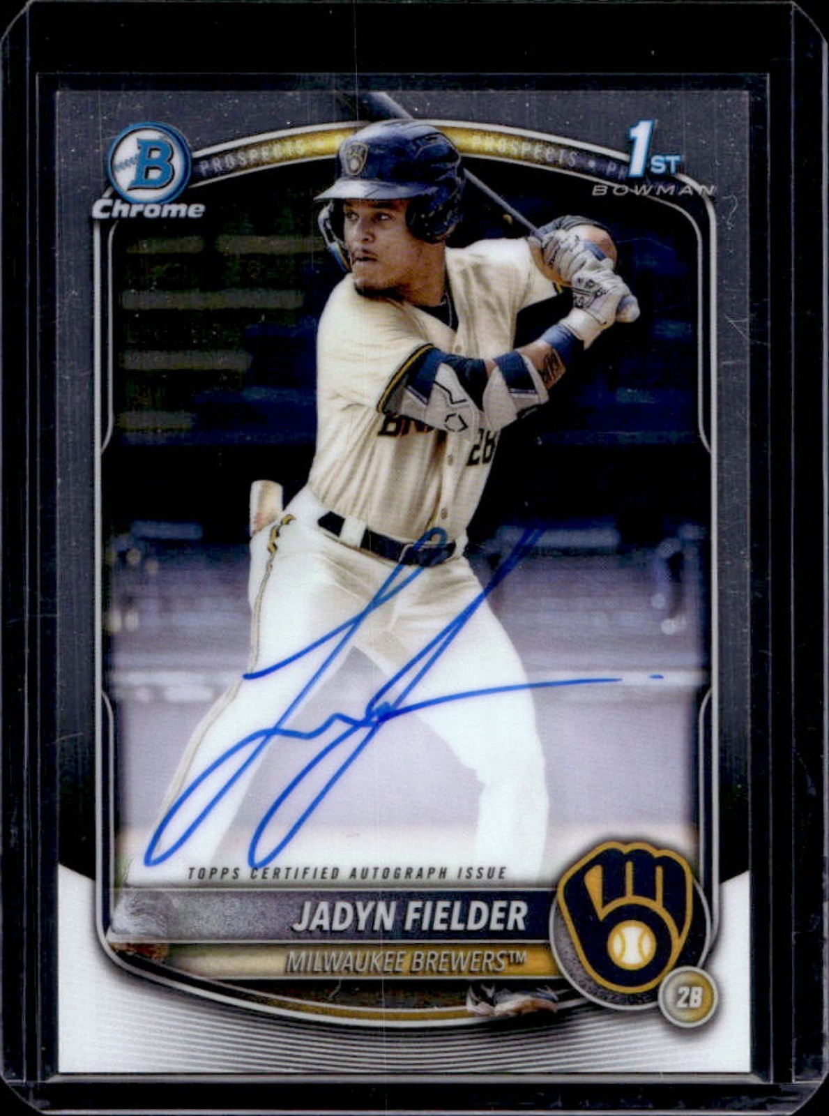 2025 Bowman Jadyn Fielder Chrome Auto 1st Prospect #CPA-JF Brewers