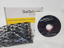 NEW StarTech PCI Express Parallel Adapter Card,  Part# PEX1P Lot Of 2