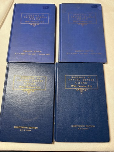 LOT (4) Handbook of United States Coins Blue Book 12th 18th 19th Edition Yeoman