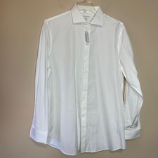 NEW Banana Republic Mens Slim Fit Tuxedo Shirt White Cotton XL