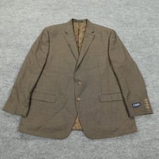 Chaps Blazer Mens 50 Regular Brown Check Sport Coat Classic Dress Jacket New