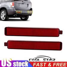 2x Led Red Bumper Reflector Tail Stop Brake Light For Cts Equinox Enclave Acadia