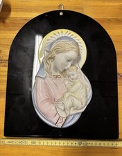 Scultura  di madonna con bambino in ceramica (Anni 50/60)