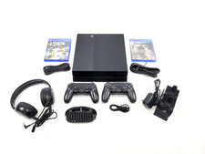 Sony PlayStation 4 PS4 Black 500GB Video Game Console w Controller Game Tested