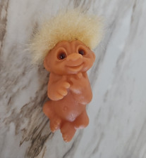 DAM 1985 Newborn 3" Garden Troll Made in Denmark baby troll round brown eyes