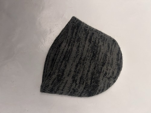 Boys black and gray beanie hat - Picture 2 of 2