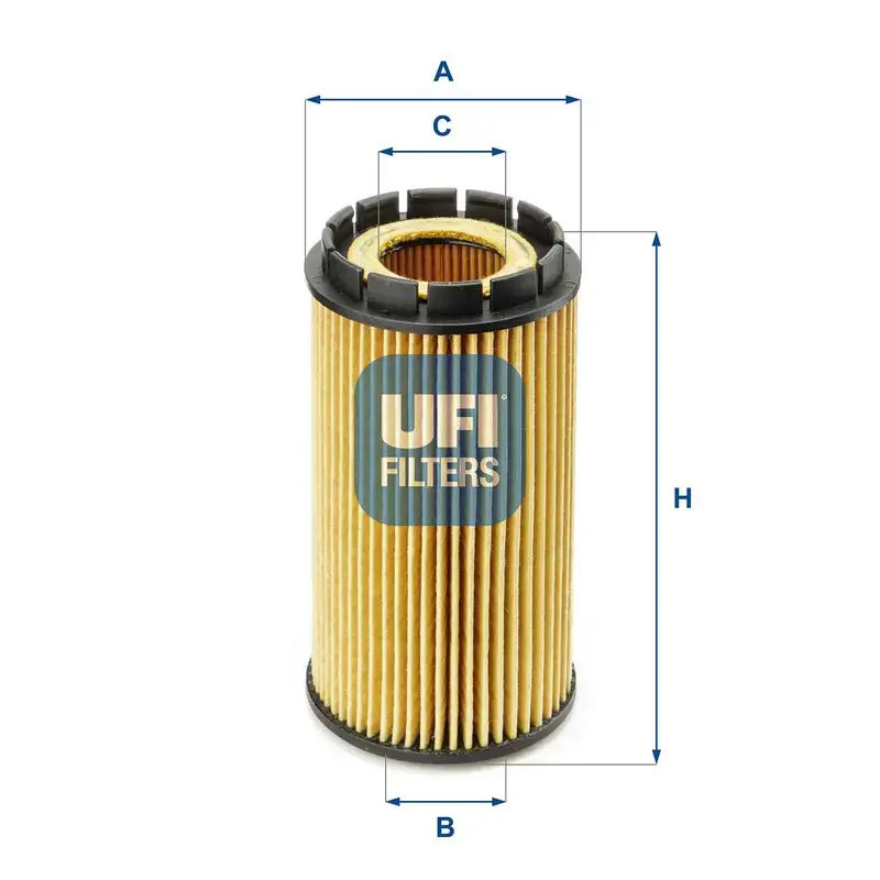UFI Oil Filter Insert 118.5mm Height Fits Chrysler Hyundai Jeep Kia 25.053.00 - Image 4