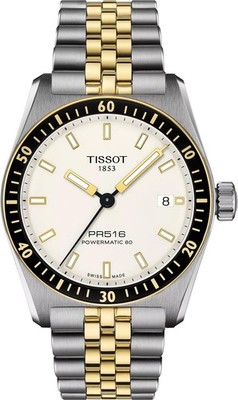Unbenutzte TISSOT PR516 Powermatic 80 T149.407.22.011.00 weiße Herrenuhr in Box