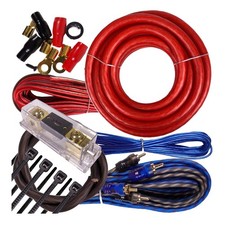 Complete 3500W 4 Gauge Amplifier Installation Wiring Kit Amp Pk1 4 Ga Red - f...