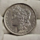 1890 US Morgan Silver Dollar $1 AU (Cleaned)