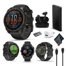 Garmin Fenix 8 47MM AMOLED Sapphire Multisport GPS Smartwatch Carbon Gray DLC