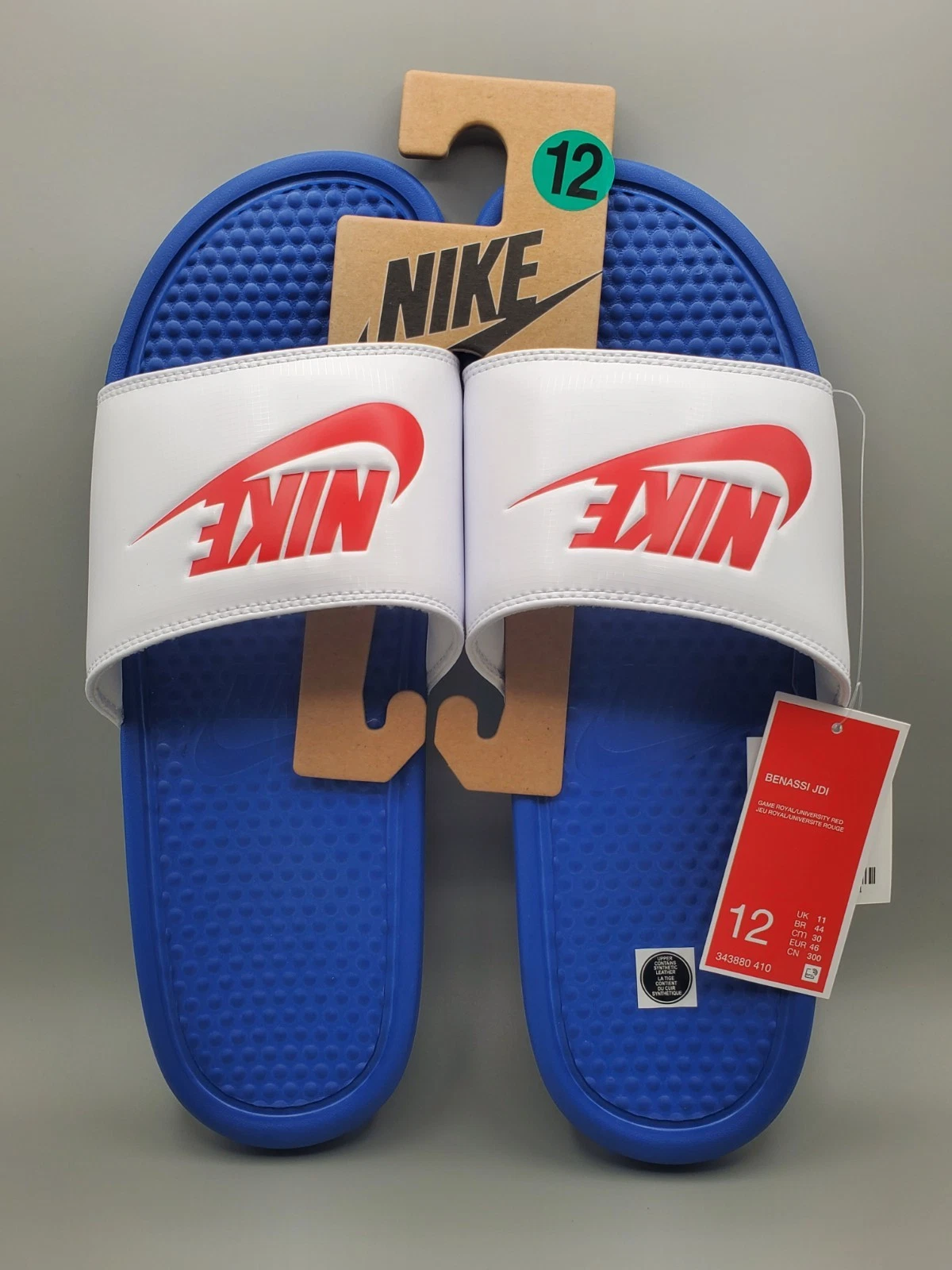 Nike Benassi JDI Game Royal/White Men's Slides Sandals Men's 12