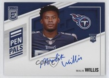 2022 Panini Donruss Elite Pen Pals Variations Blue Ink Malik Willis Auto f7a