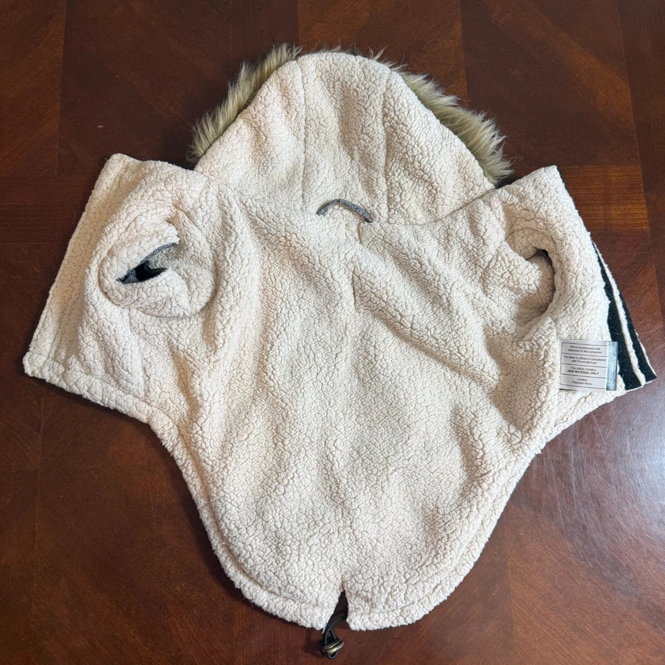 Canada Pooch Dog Jacket Size 14 Gray Faux Fur Hood Winter Coat Warm Pet Apparel - Image 2 of 4