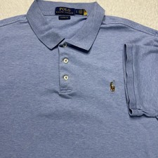 Polo Ralph Lauren Men  s Polo Shirt Light Blue Classic Fit Pony Logo Size Large