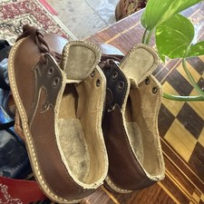 Antique Child Shoe Leather Winkies Brown Shoe Company No Size