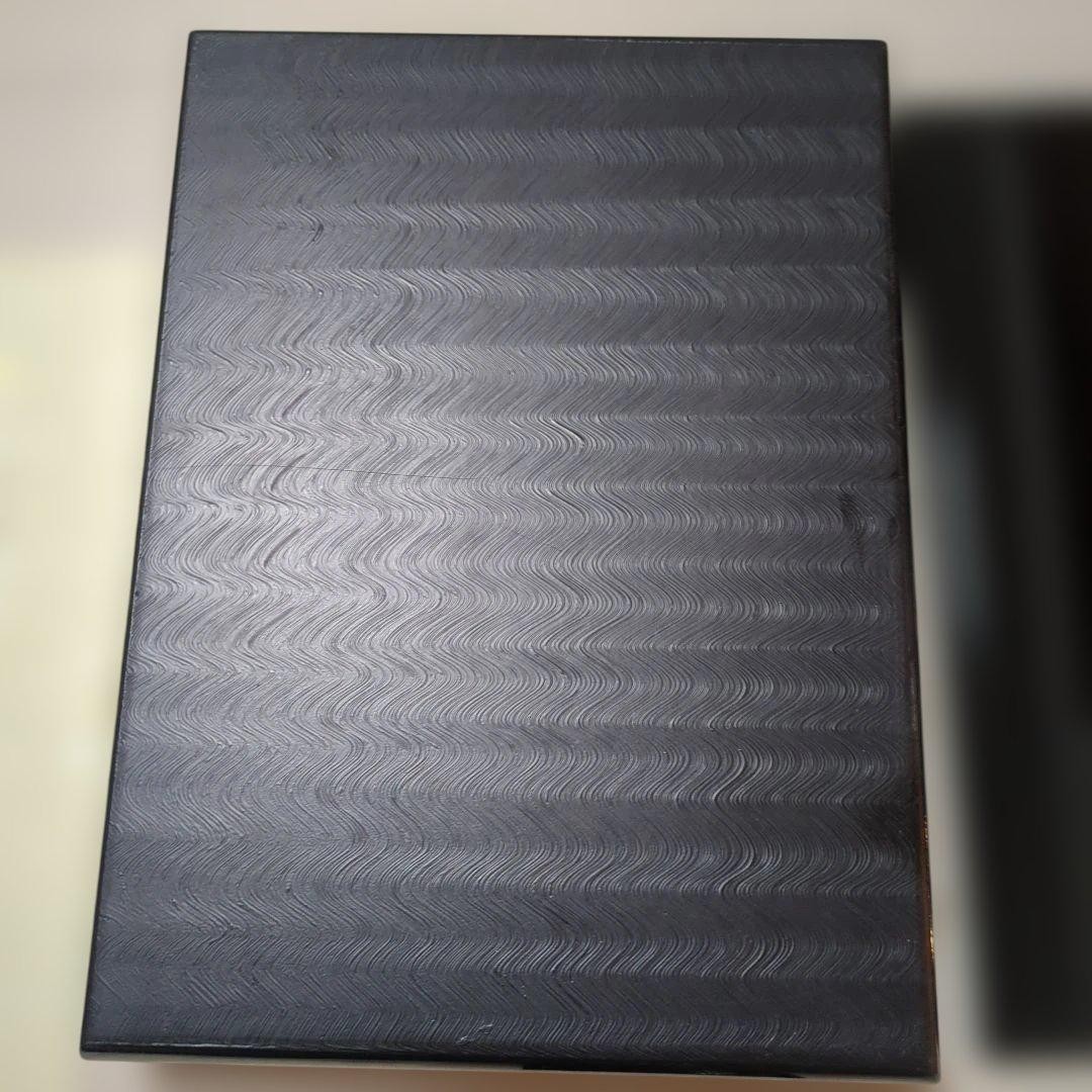 Echizen Lacquerware Letter Box 31.5x23.8x5cm Gold Leaf Pattern Used